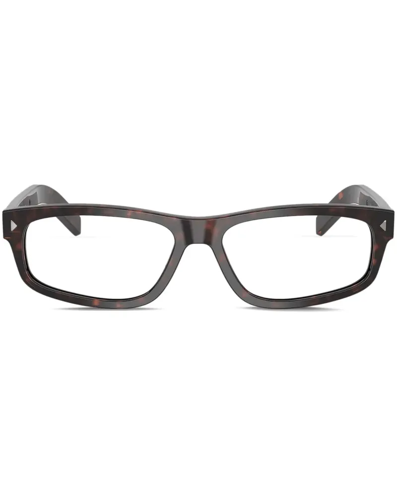 Prada Brille mit eckigem Gestell - Braun Braun