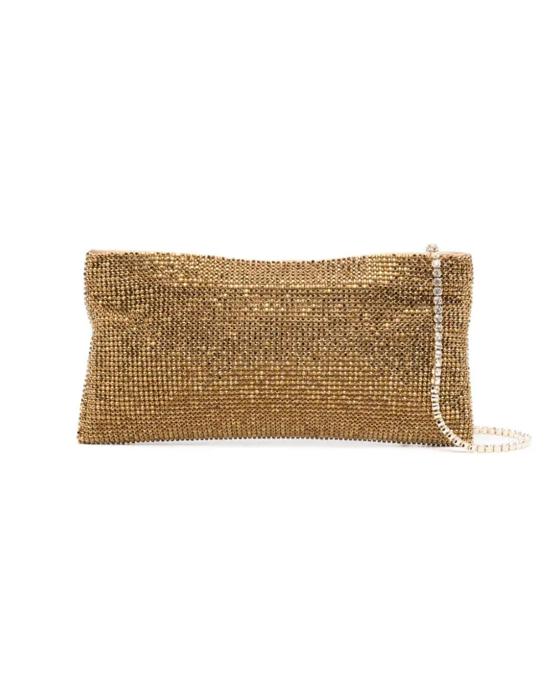 Benedetta Bruzziches Your Best Friend Clutch mit Strass - Gold Gold