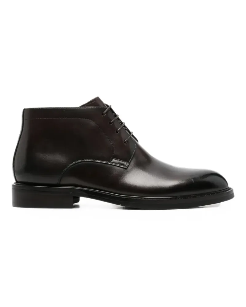 Alberto Gozzi lace-up leather boots - Braun Braun