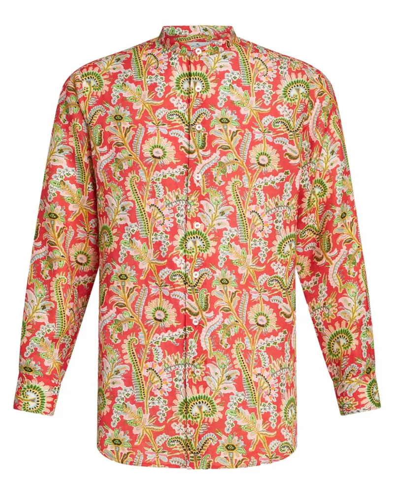 Etro Hemd mit Blumen-Print - Rot Rot