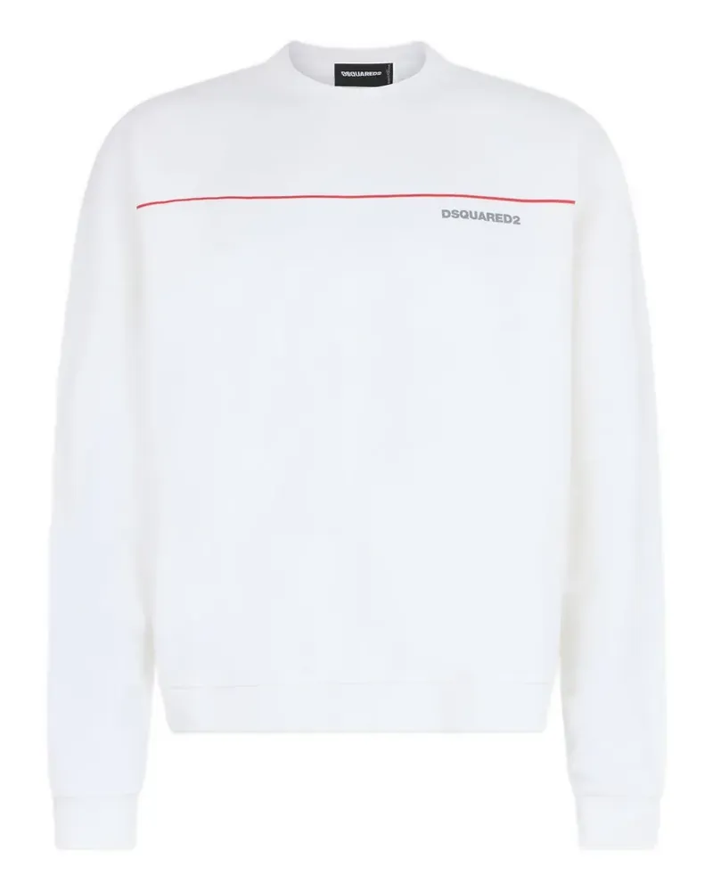 Dsquared2 stripe-detail sweatshirt - Weiß Weiß