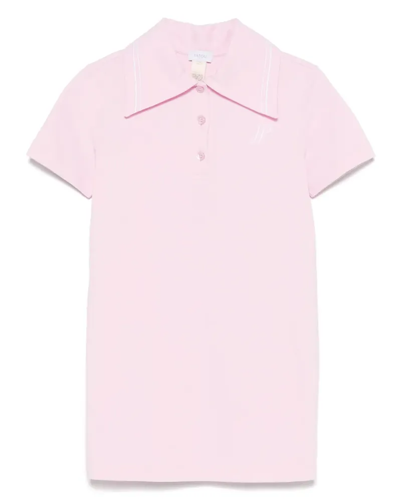 Patou Polokleid mit JP-Monogramm - Rosa Rosa