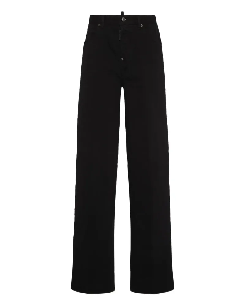Dsquared2 Jeans mit Logo-Patch - Schwarz Schwarz