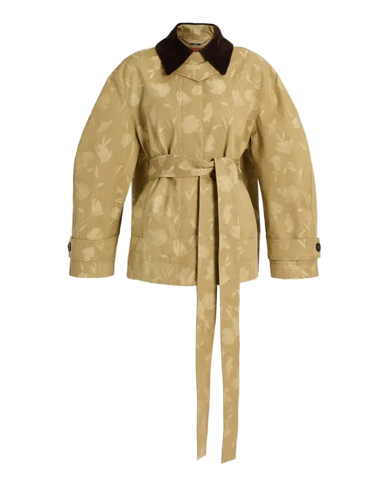 Erdem poppy jacquard oversized jacket - Nude Nude