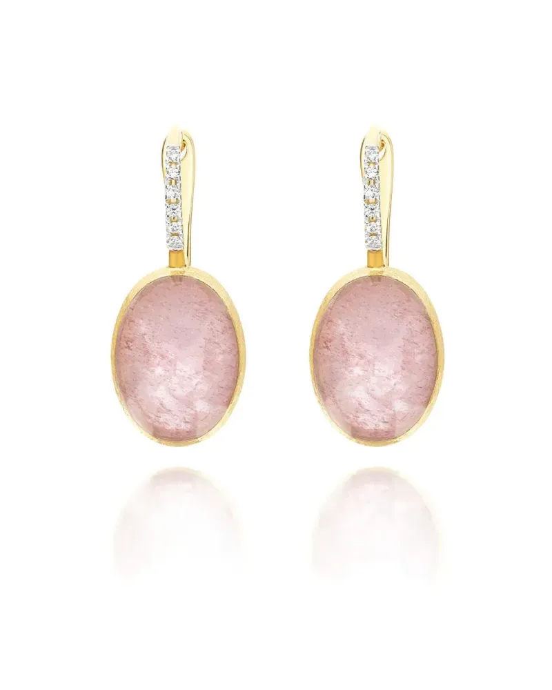 NANIS 18kt Rosolio Gelbgoldohrringe mit Diamant Gelb