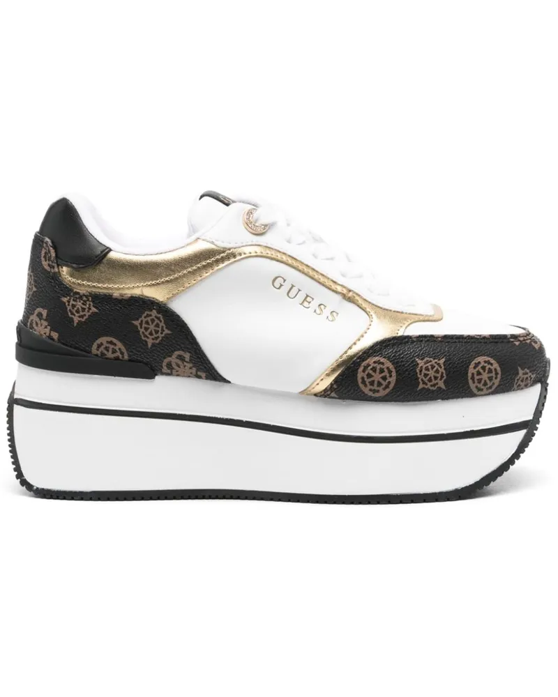 Guess Camrio Plateau-Sneakers - Weiß Weiß
