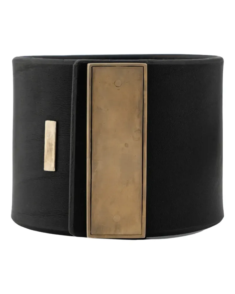 Parts Of Four Sistema brass-insert leather bracelet - Schwarz Schwarz