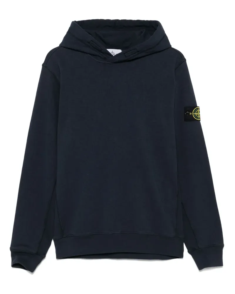 Stone Island Hoodie mit Kompass-Patch - Blau Blau