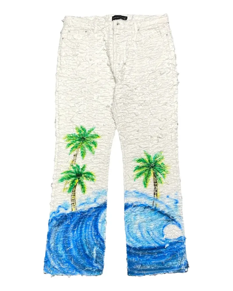 WHO DECIDES WAR Farley Hill Husk Straight-Leg-Jeans - Weiß Weiß