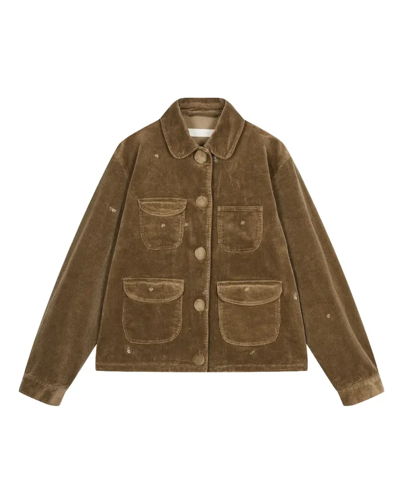 JNBY Cordjacke mit Blumenprint - Braun Braun