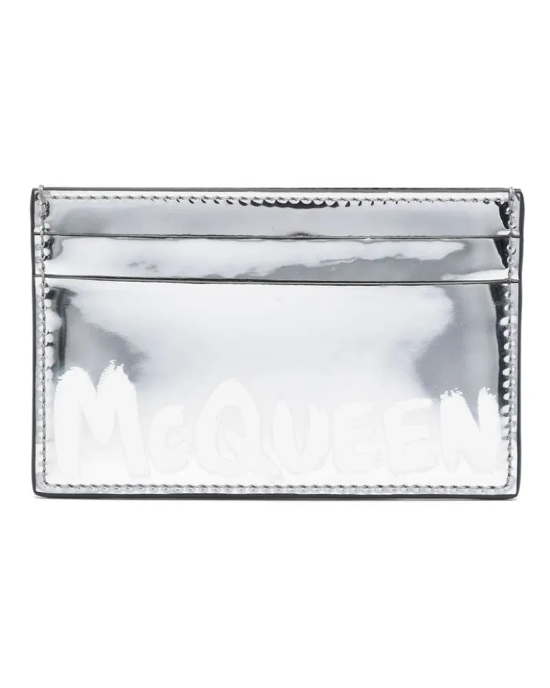 Alexander McQueen McQueen Graffiti Kartenetui Silber