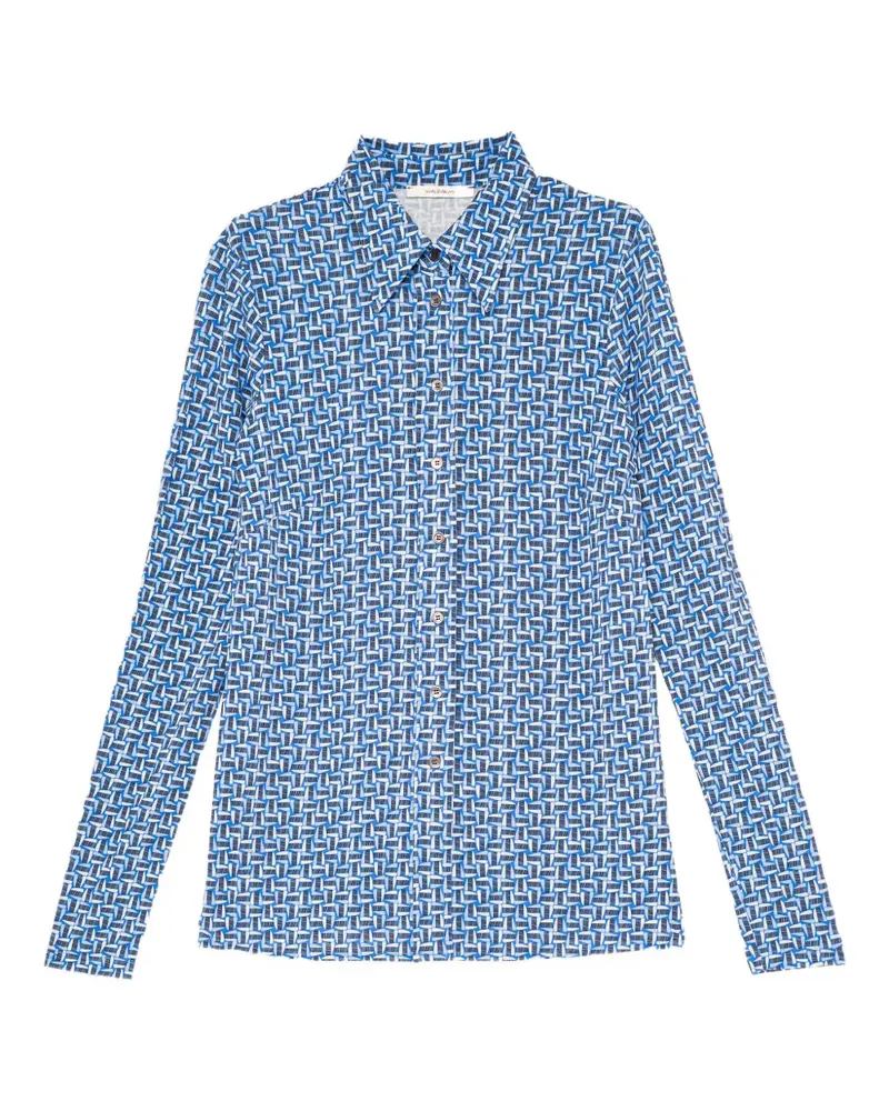 Maliparmi Hemd mit geometrischem Print - Blau Blau