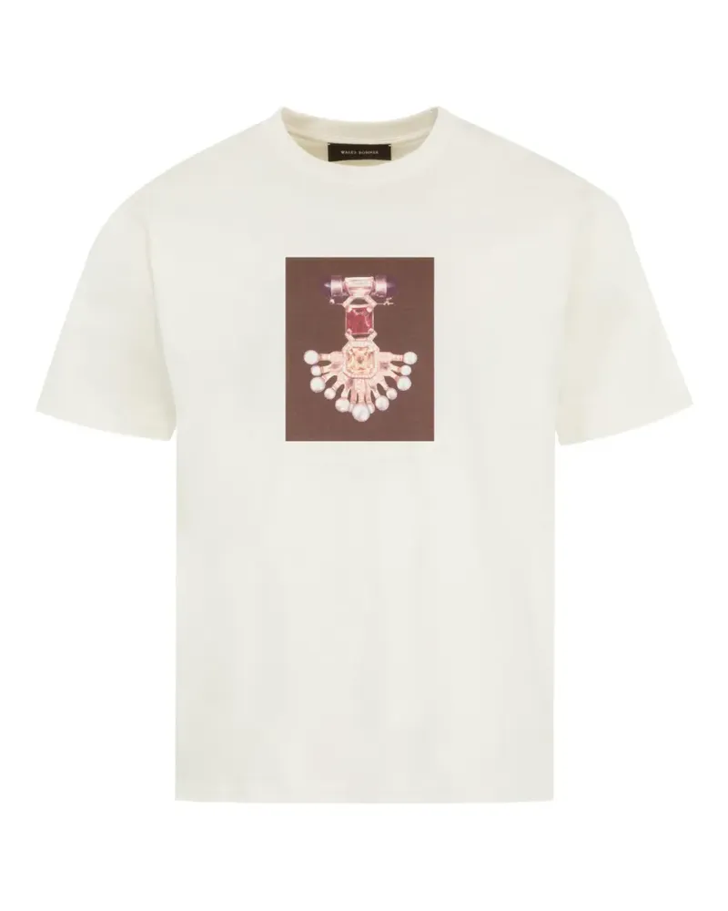 Wales Bonner compass graphic T-shirt - Nude Nude