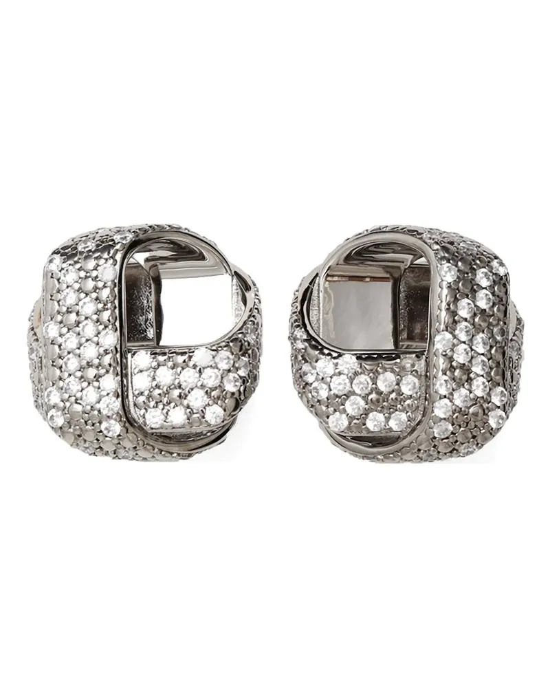 Jil Sander Ohrringe mit Kristallen - Silber Silber