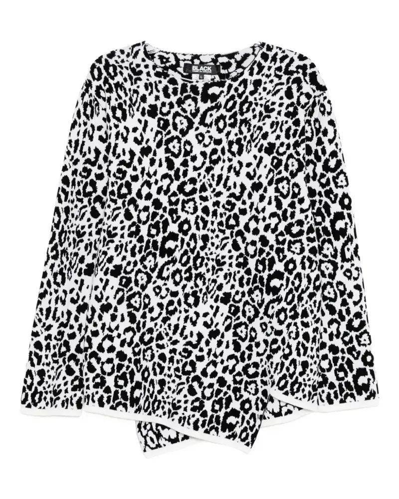 Comme des Garçons Pullover mit Leoparden-Print - Schwarz Schwarz