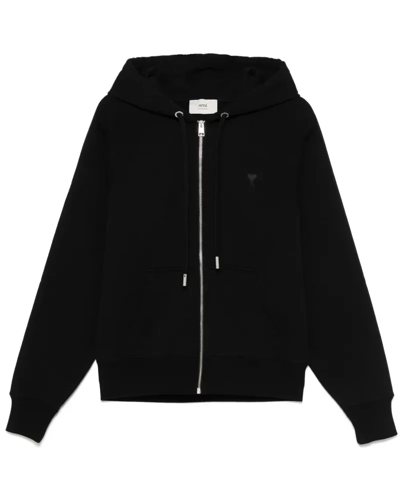AMI Paris Hoodie mit Ami de Coeur-Stickerei Schwarz
