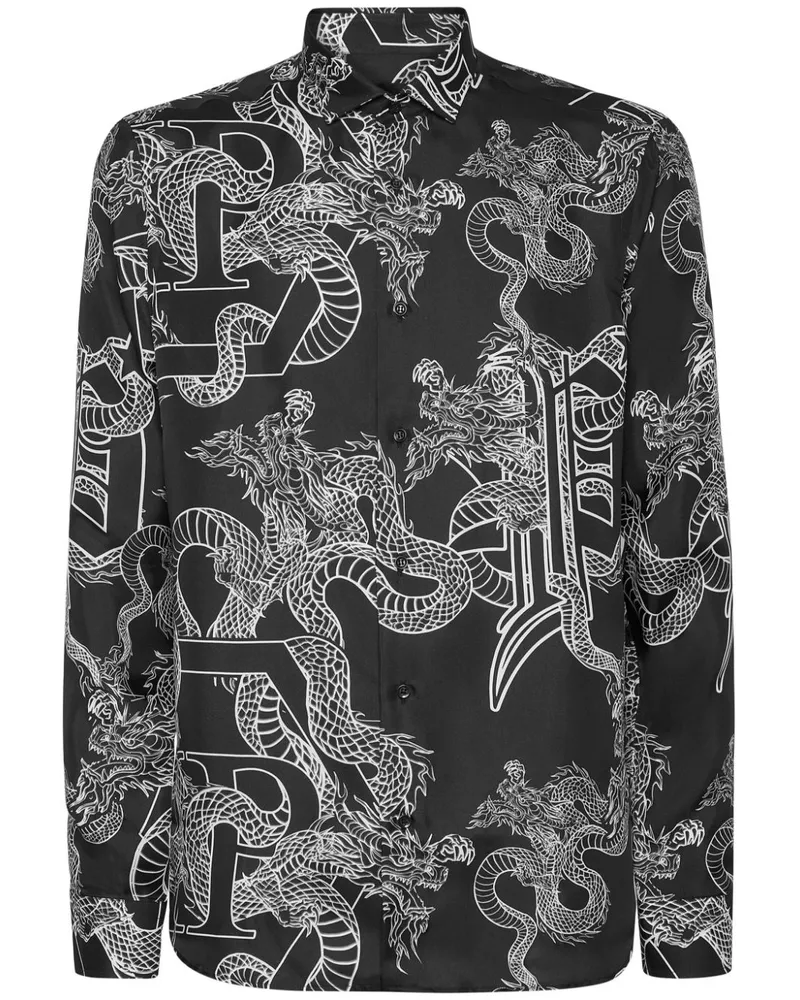 Philipp Plein Sugar Daddy Hemd - Schwarz Schwarz