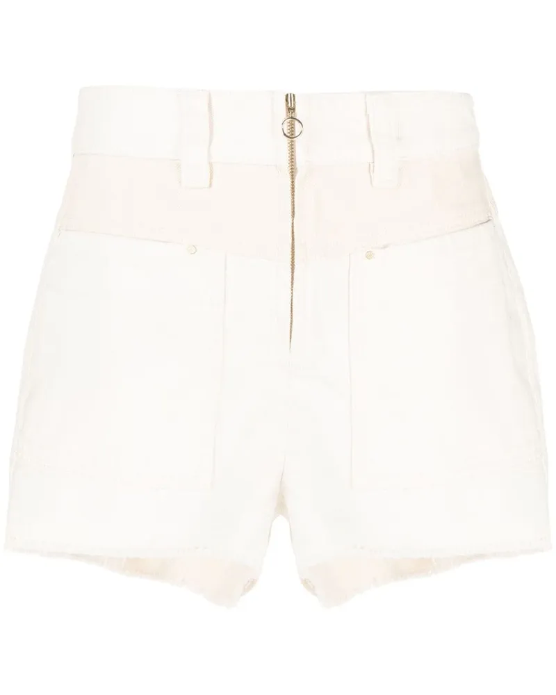 ba&sh Jeans-Shorts mit Kontrasteinsatz - Nude Nude