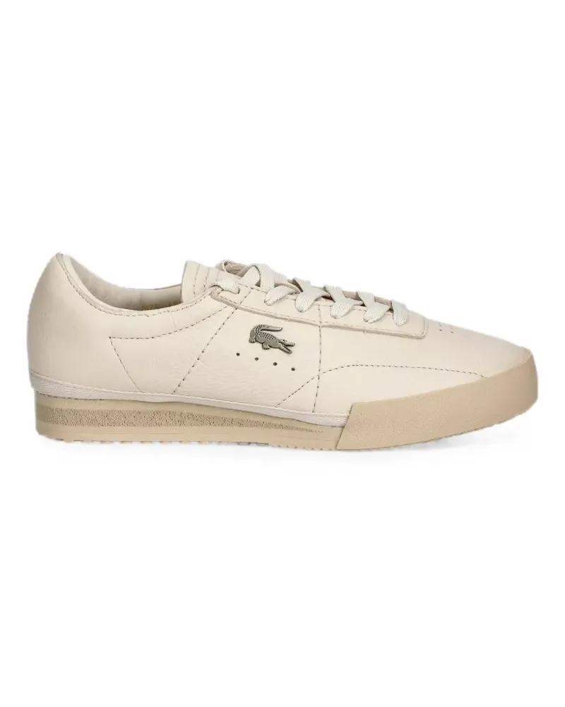 Lacoste Aura logo-plaque leather sneakers - Nude Nude