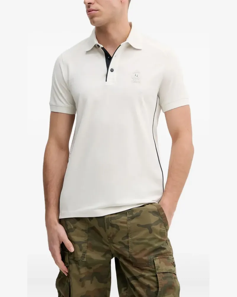 Aeronautica Militare Poloshirt mit Logo-Stickerei - Weiß Weiß