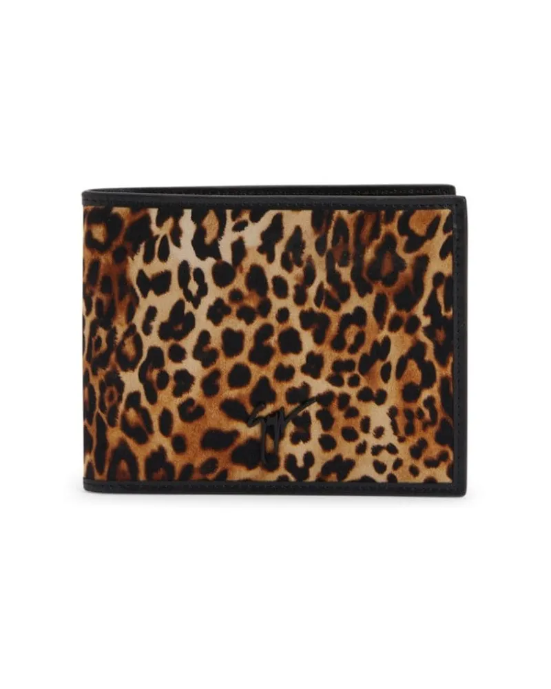 Giuseppe Zanotti Albert Portemonnaie mit Leoparden-Print - Braun Braun