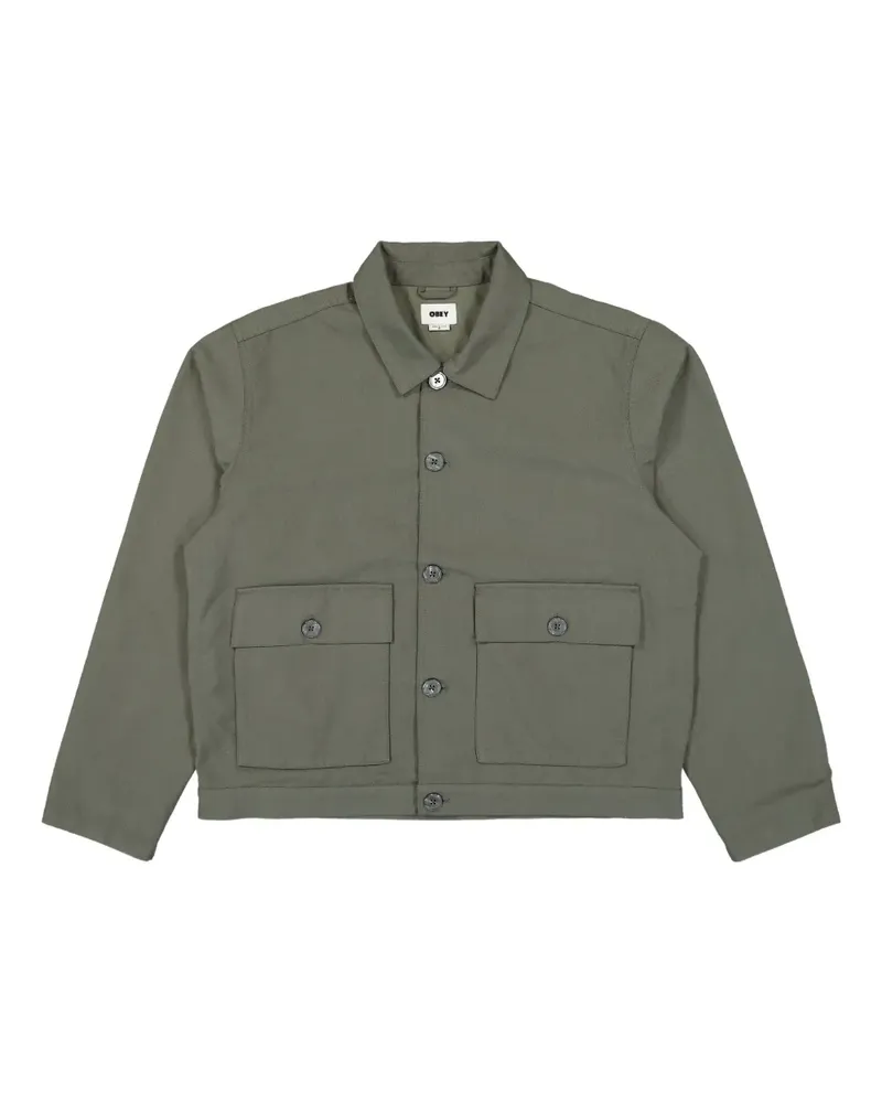 Obey front-pocket jacket - Grün Grün