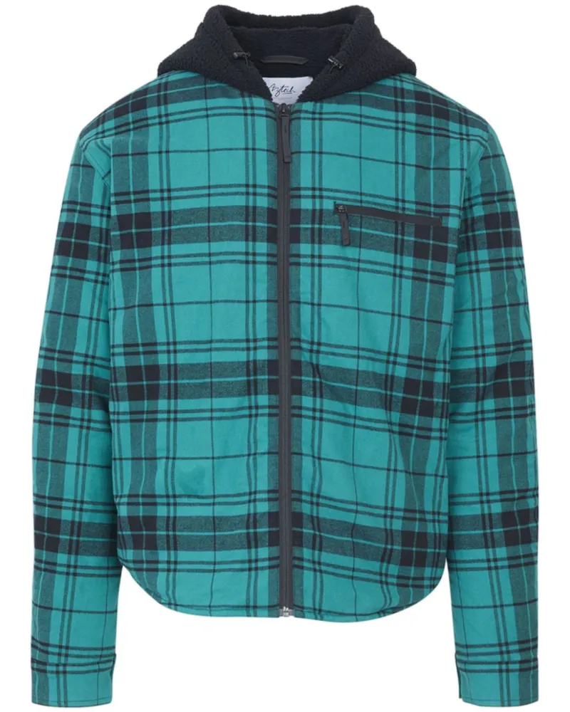 Aztech Mountain Hoodie mit Karomuster - Grün Grün