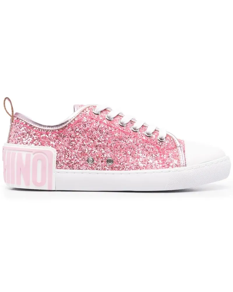 Moschino Sneakers im Glitter-Look - Rosa Rosa