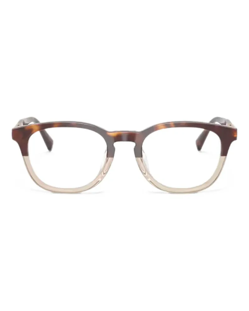 Brunello Cucinelli Runde Brille in Schildpattoptik - Braun Braun