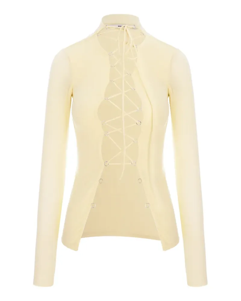 MANURÍ Jamie lace-up top - Gelb Gelb