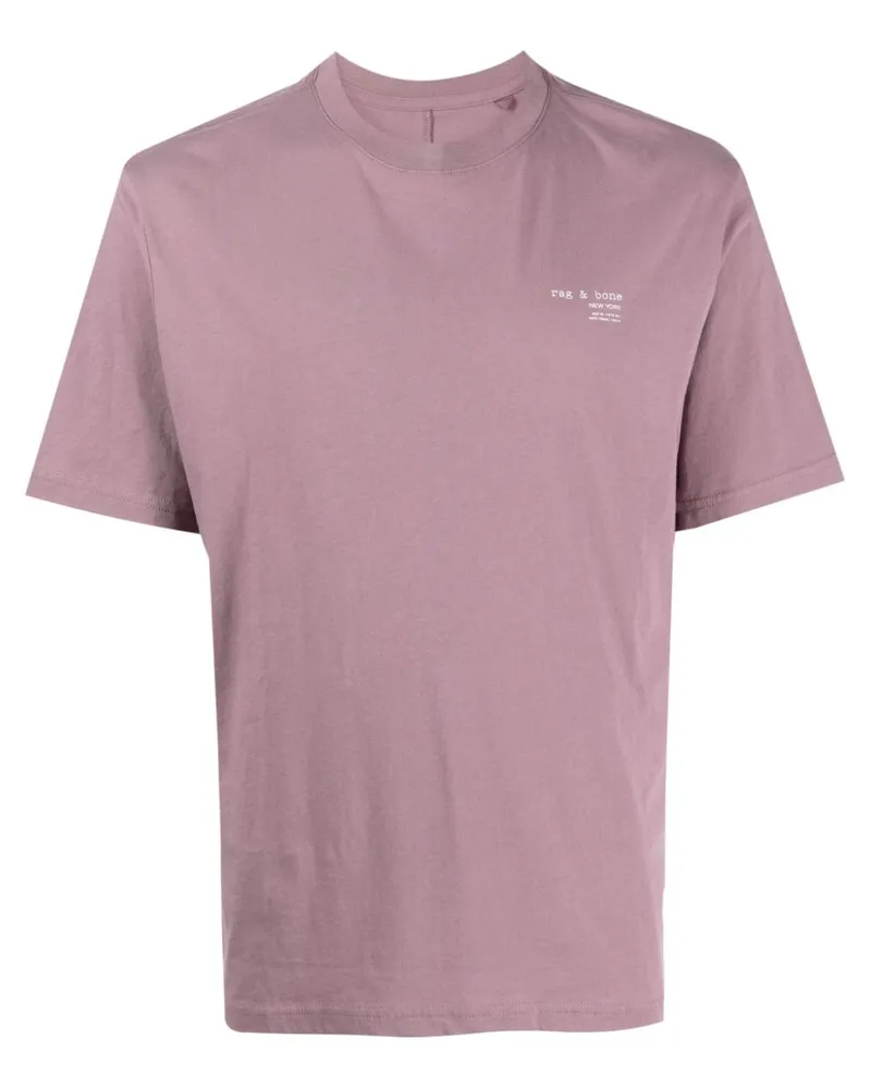 Rag & Bone 425 T-Shirt mit Logo-Print Violett