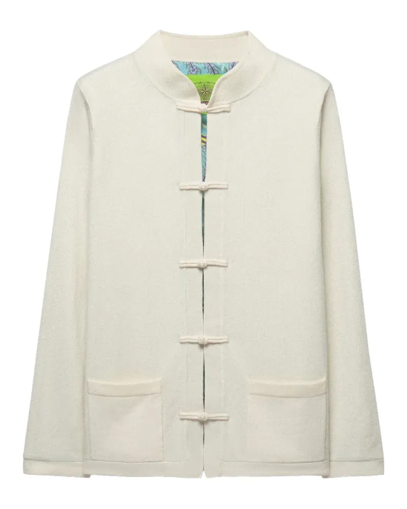 Shanghai Tang Tang frog-fastening cardigan - Nude Nude