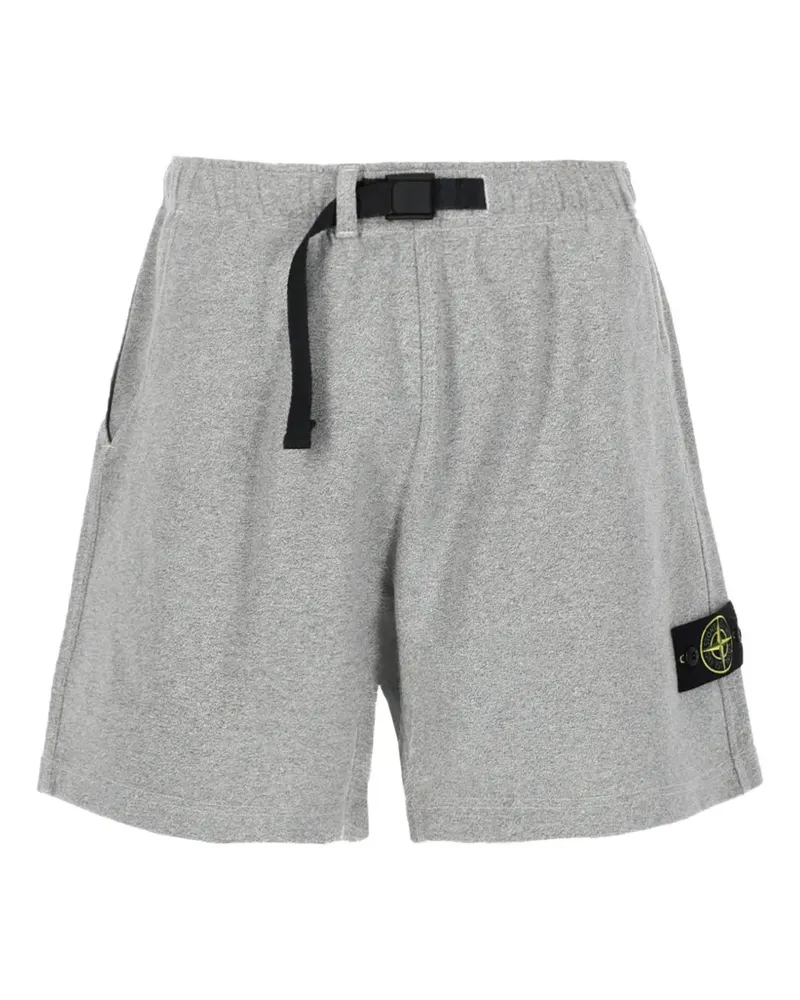 Stone Island Compass-patch buckled shorts - Grau Grau
