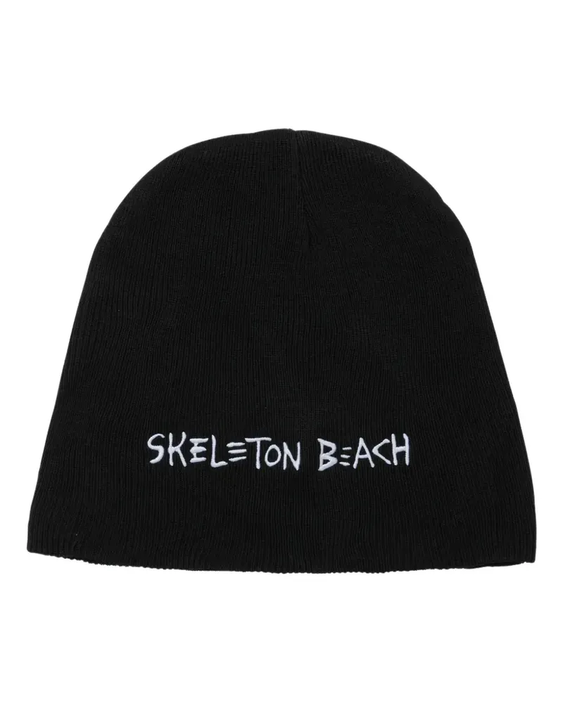 GALLERY DEPT. Gerippte Beanie mit Stickerei - Schwarz Schwarz