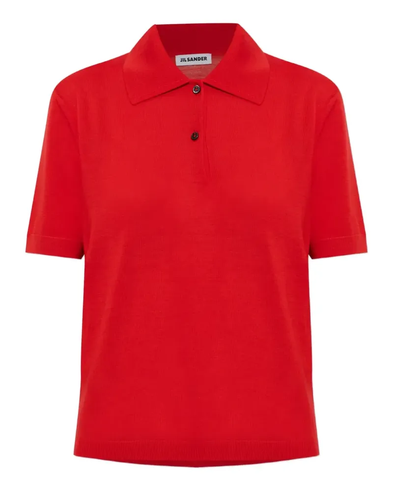 Jil Sander Kurzärmeliges Poloshirt - Rot Rot