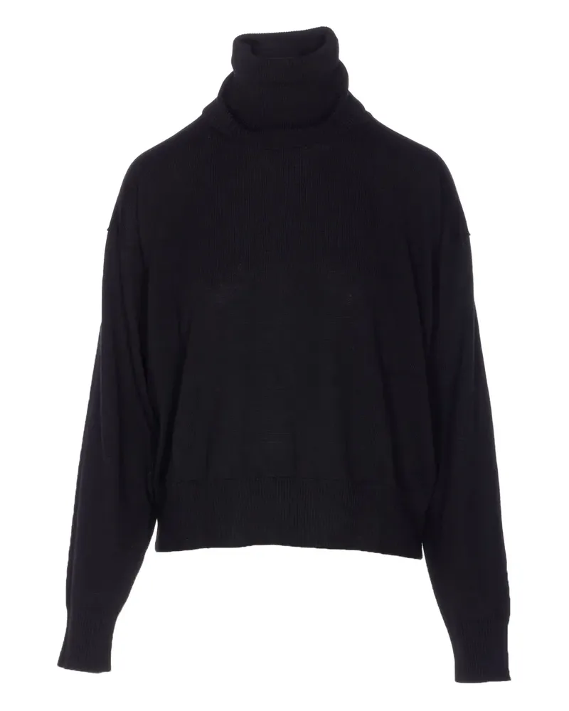 Filippa K Langärmeliger Rollkragenpullover - Schwarz Schwarz