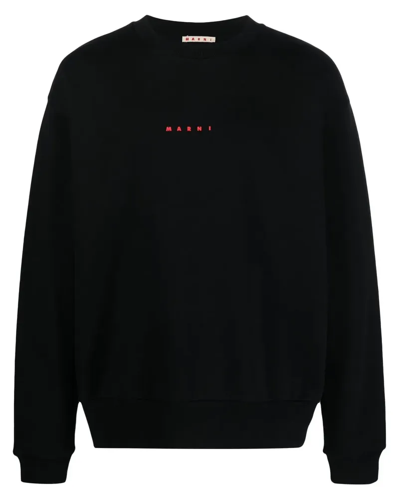 Marni Sweatshirt mit Logo-Print - Schwarz Schwarz