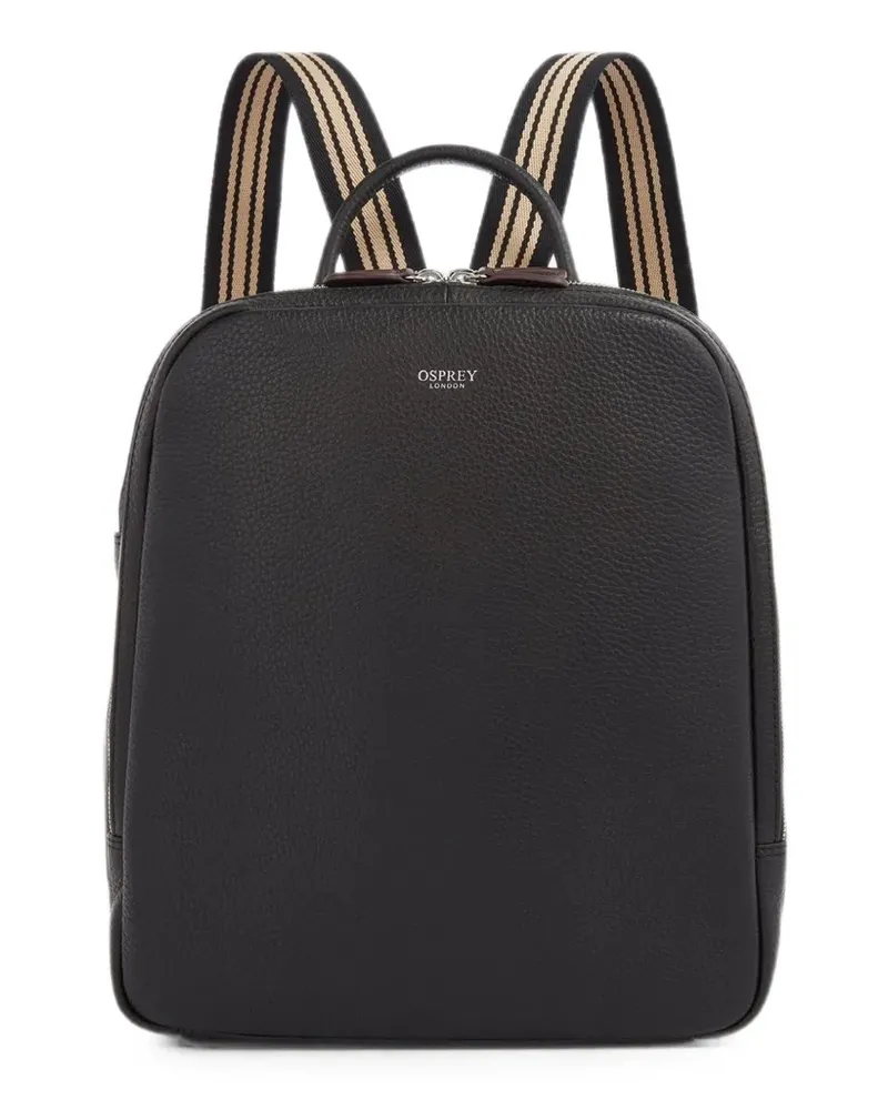 Osprey grained-leather striped-strap backpack bag - Schwarz Schwarz