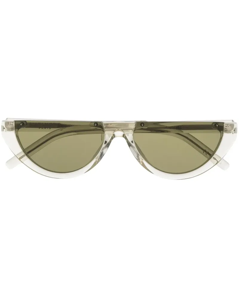 Saint Laurent Halbrunde Sonnenbrille - Grün Grün