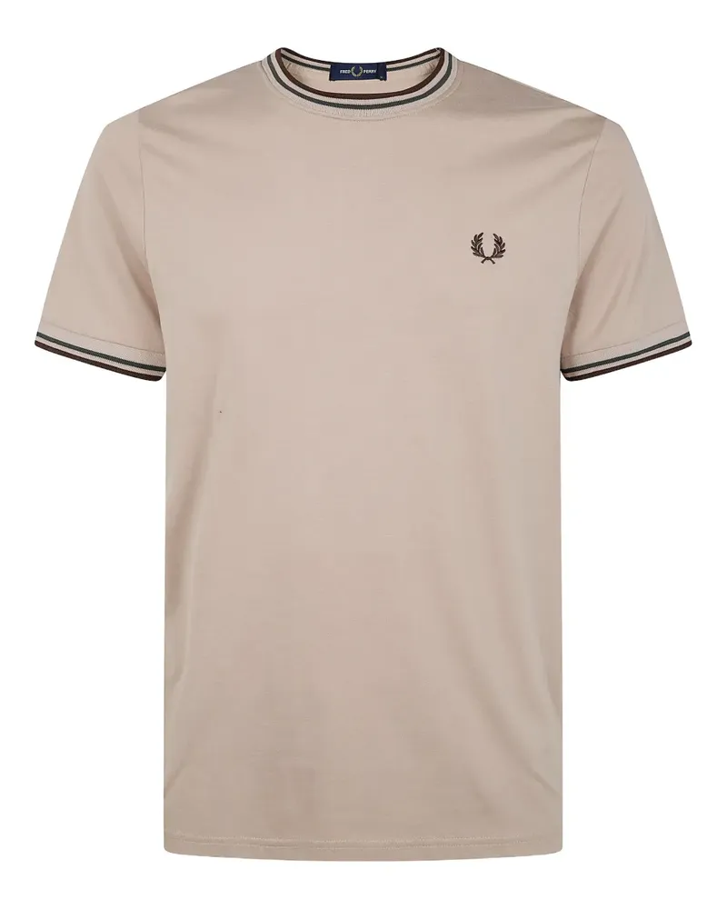 Fred Perry T-Shirt mit Laurel-Motiv - Nude Nude