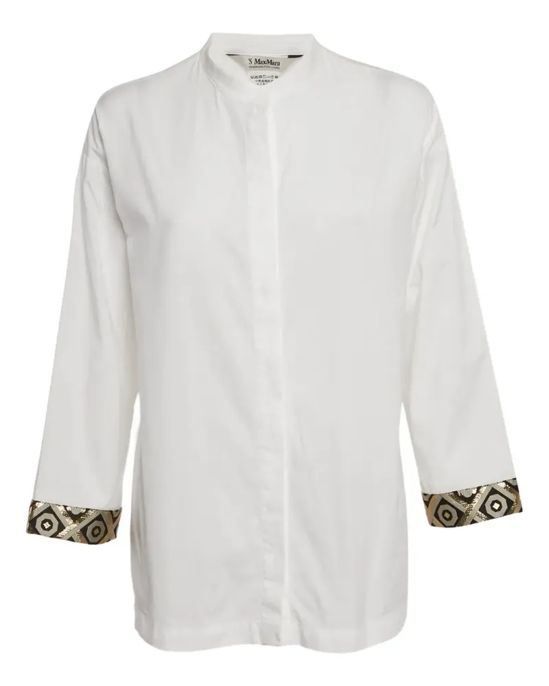 Max Mara Max Mara Hemd mit Baumwollbesatz - Weiß Weiß