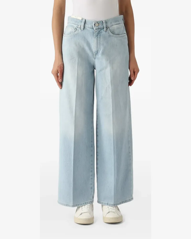 PT TORINO pressed-crease wide-leg jeans - Blau Blau