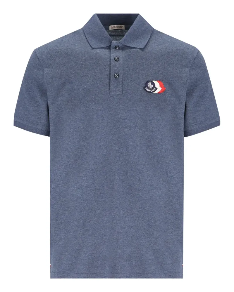 Moncler Poloshirt aus Piqué - Blau Blau