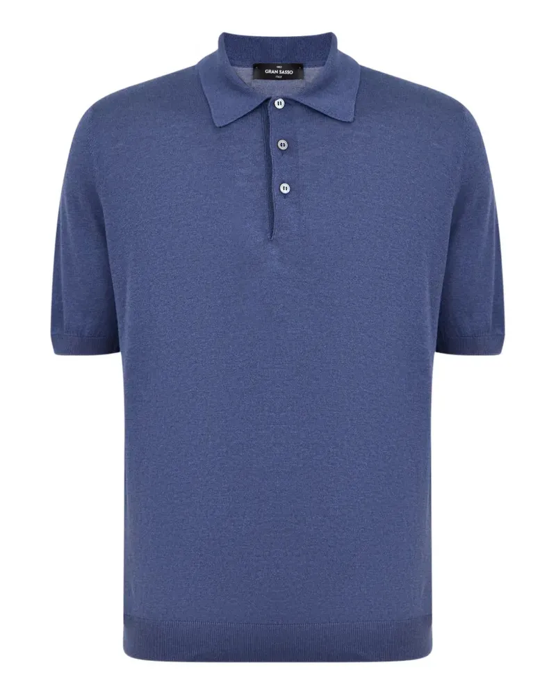 Gran Sasso Poloshirt mit Knopfleiste - Blau Blau