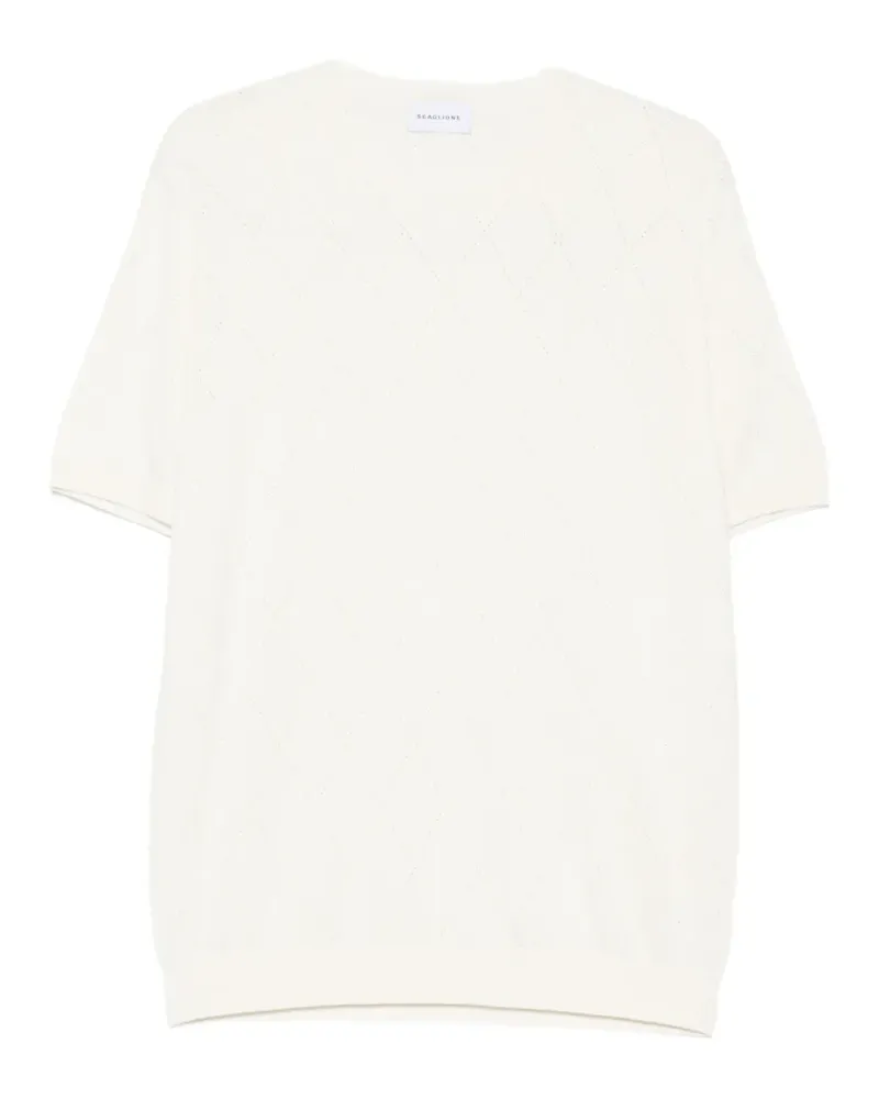 Scaglione argyle pattern T-shirt - Nude Nude