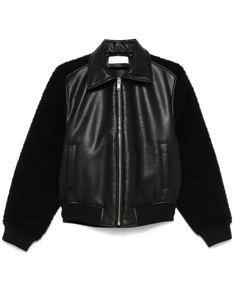 Random Identities Jacke aus Faux-Leder - Schwarz Schwarz