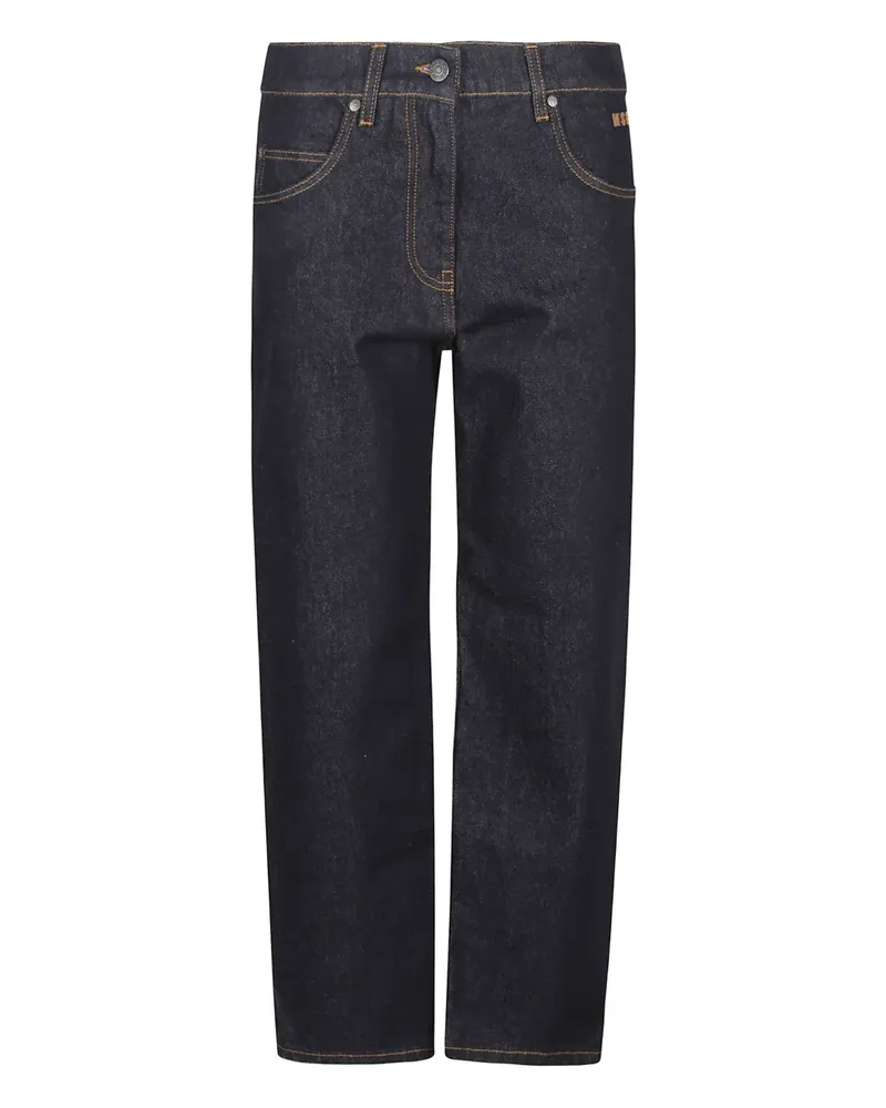MSGM Straight-Leg-Jeans mit Logo - Blau Blau