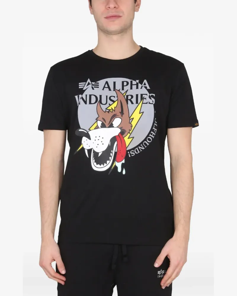 Alpha Industries graphic T-shirt - Schwarz Schwarz