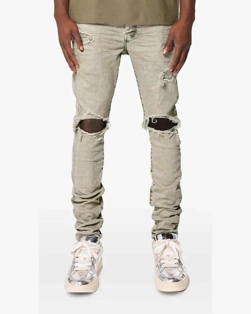PURPLE BRAND distressed-effect skinny-fit jeans - Nude Nude