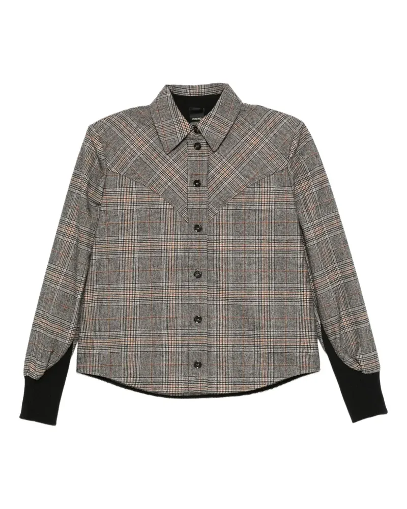 Pinko checked panelled shirt - Grau Grau